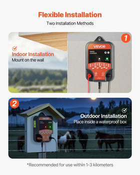 VEVOR AC/DC battery compatibility enables flexible power in various locations.