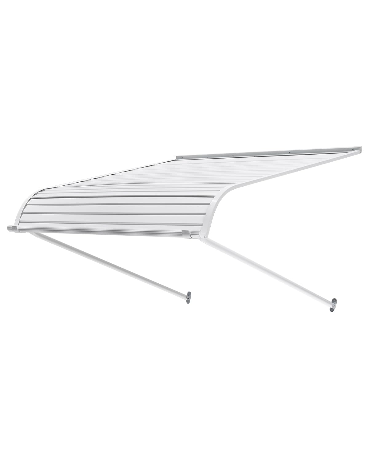 VEVOR aluminum awning front view shows durable door protection from sun and rain