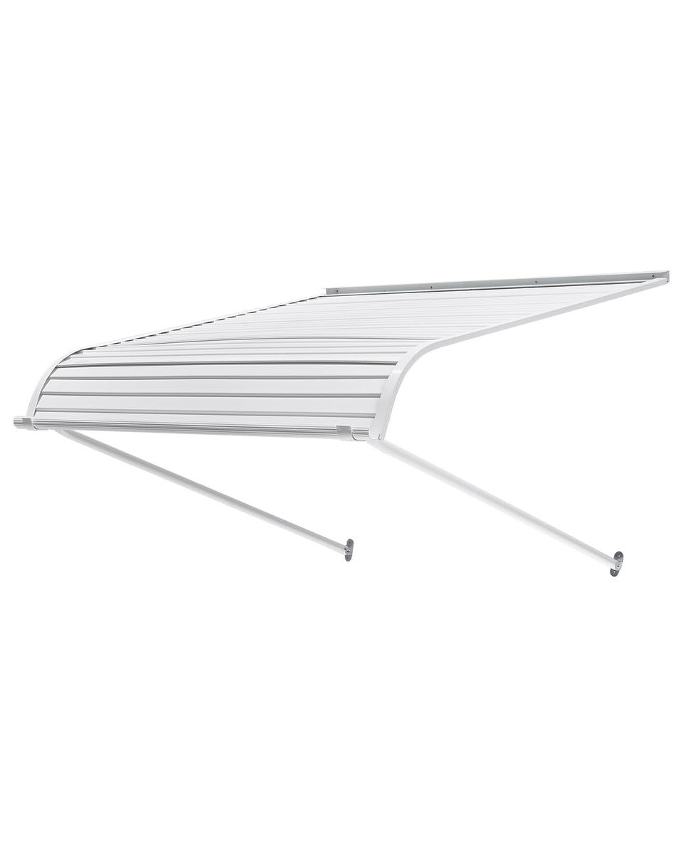 VEVOR aluminum awning front view shows durable door protection from sun and rain