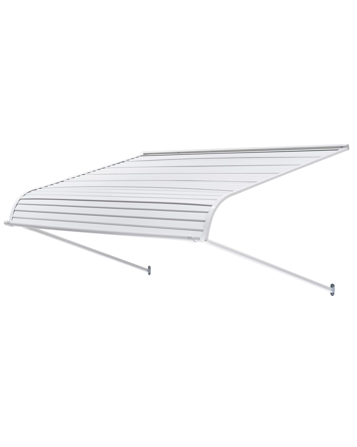 VEVOR aluminum awning 60x42 front door provides shelter from sun and rain.