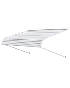 VEVOR aluminum awning 60x42 front door provides shelter from sun and rain.