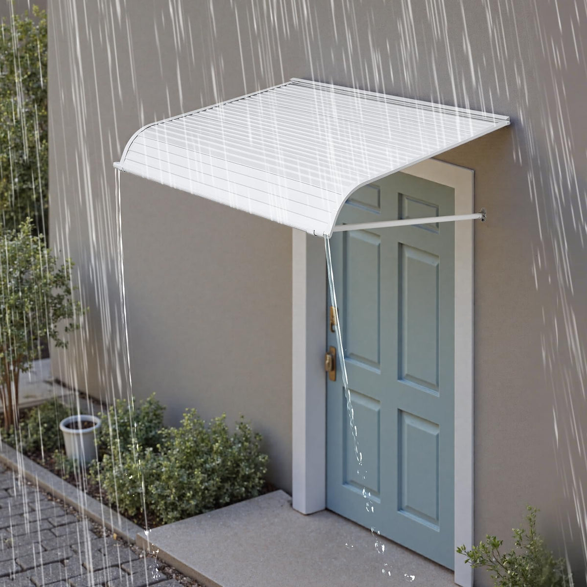VEVOR installation-ready awning for compact corners and entryways.