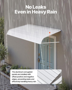 VEVOR 20 cm ripple panels interlock for leak-free performance in wet weather.