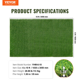 VEVOR artificial grass turf suitable for outdoor and indoor use across spaces.
