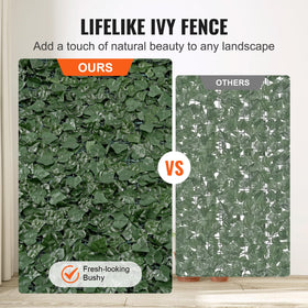 VEVOR artificial ivy fence easy installation on fence or railing.