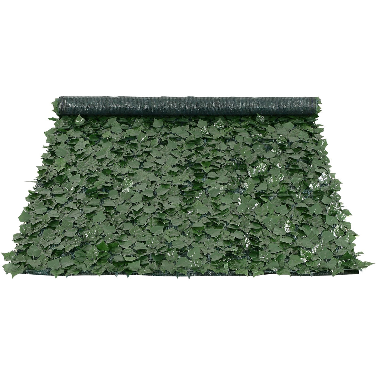 VEVOR artificial ivy fence mesh back detail enhances airflow while maintaining privacy.
