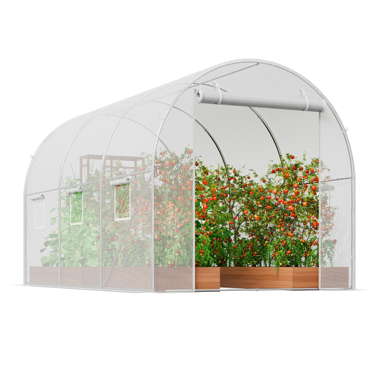 VEVOR quick-assembly setup image illustrating straightforward garden setup