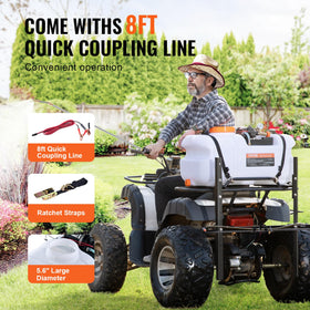 VEVOR ATV Spot Sprayer 20ft hose provides flexible reach for terrain
