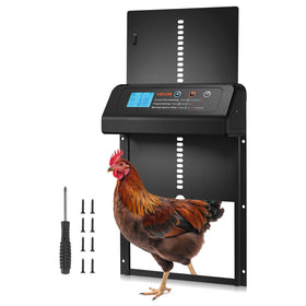 VEVOR automatic chicken coop door in battery-powered operation for reliability
