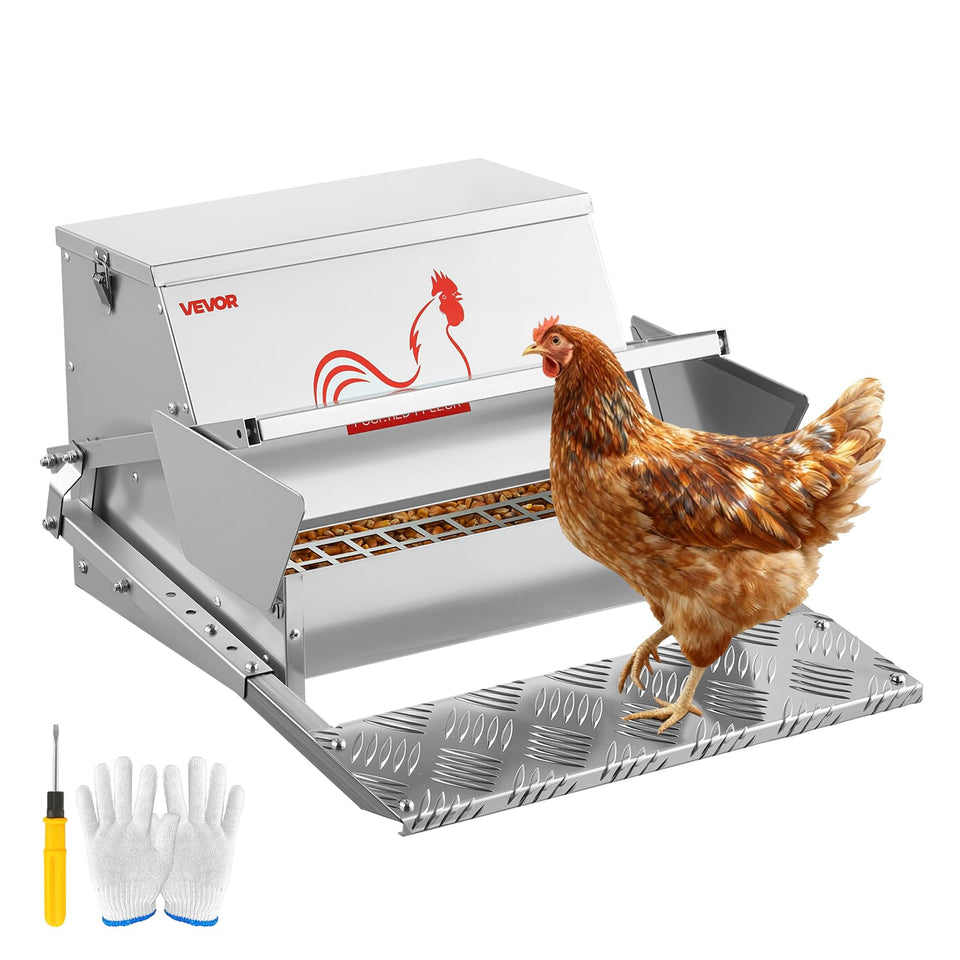 VEVOR automatic chicken feeder with 25 lb capacity for reliable flock feeding