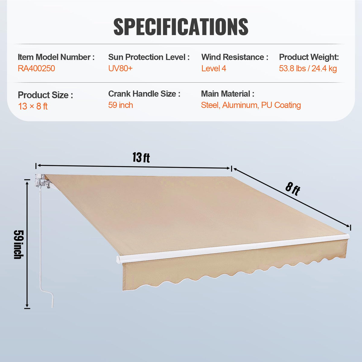VEVOR patio-garden-setup provides comfortable outdoor shade.