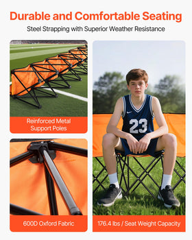 VEVOR back-rest sideline seating for comfortable viewing