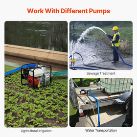 Hose folded flat for easy storage and transport