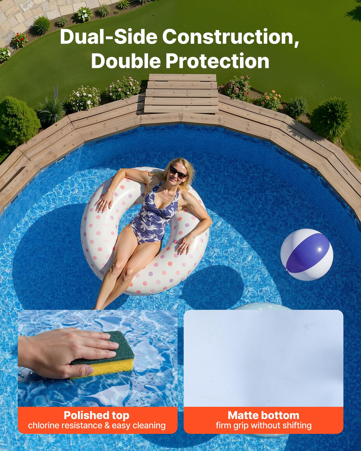 VEVOR backyard pool liner in action enhancing outdoor space.