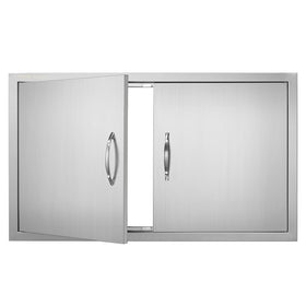 VEVOR BBQ Access Door front view in stainless steel for durable outdoor kitchens