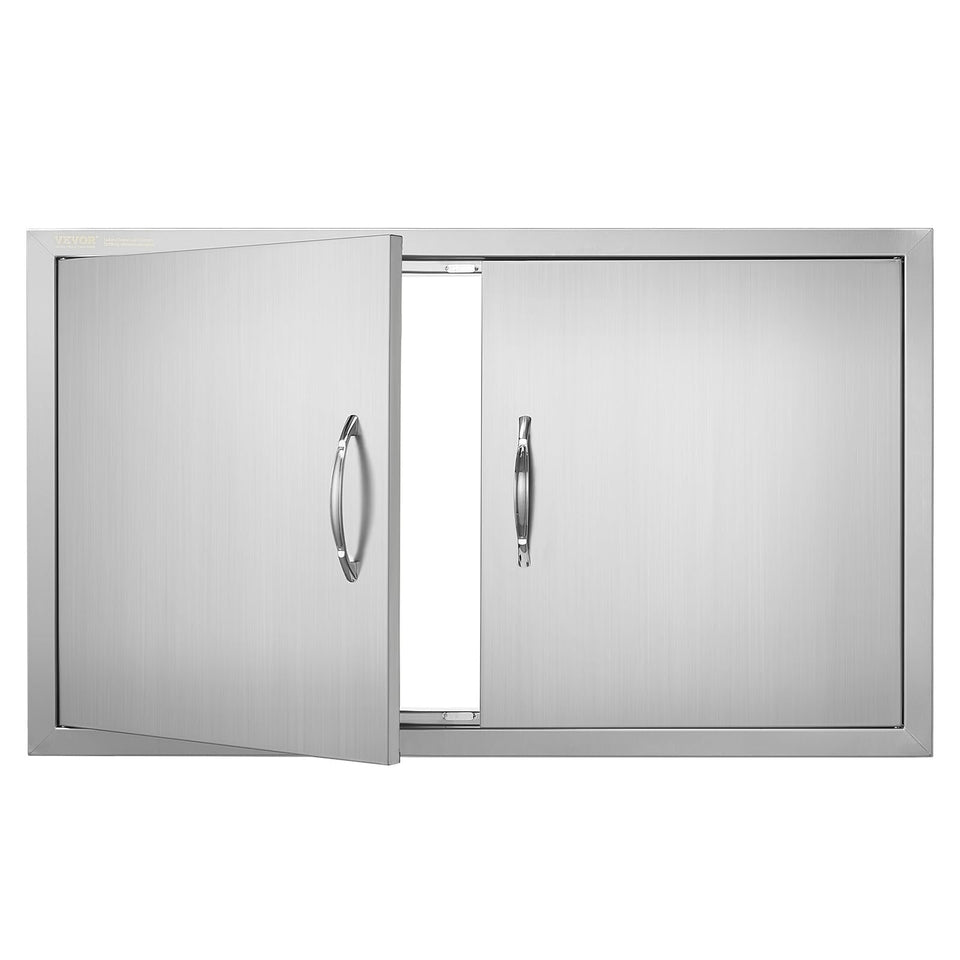VEVOR BBQ Access Door front view in stainless steel for durable outdoor kitchens