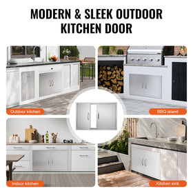 VEVOR BBQ Access Door installation template supports precise wall mounting