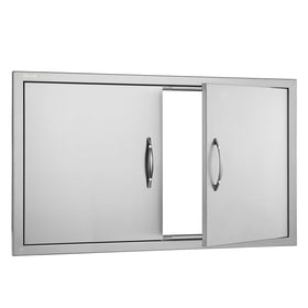 VEVOR BBQ Access Door weather-ready construction protects stored items from the elements