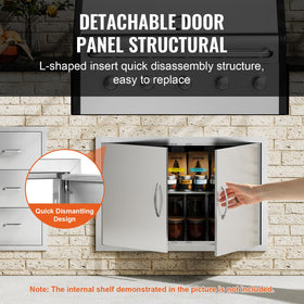 VEVOR BBQ access door durable stainless steel construction for outdoor use
