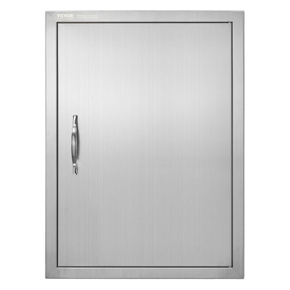 VEVOR BBQ Access Door front view showing durable stainless steel for outdoor kitchens