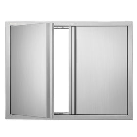VEVOR BBQ access door front view with flush mount for outdoor kitchens.