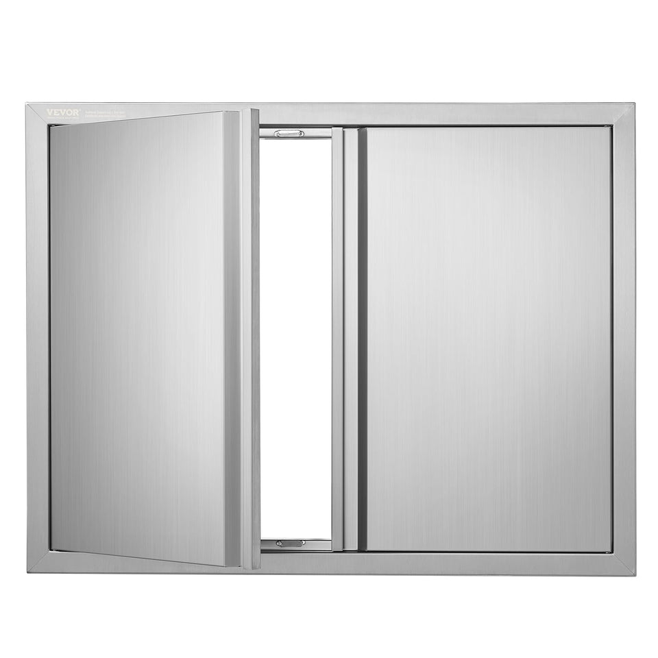 VEVOR BBQ access door front view with flush mount for outdoor kitchens.