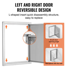 VEVOR BBQ Access Door magnets provide secure, easy-close cabinet