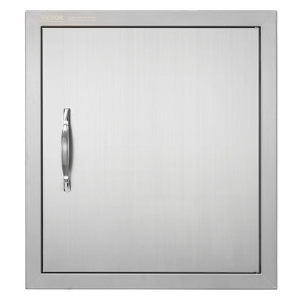 VEVOR BBQ access door in stainless steel for outdoor kitchens with rust resistance.