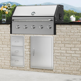 VEVOR BBQ Access Door U-shaped panel boosts rigidity and durability