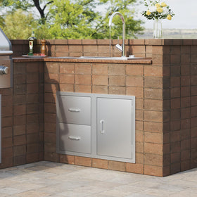 VEVOR versatile outdoor island storage setup for utensils and tools