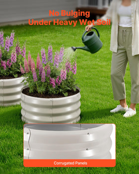 VEVOR bed with open bottom drainage supports healthy root growth.