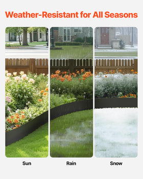 VEVOR bendable garden border allows curved, custom landscape shapes