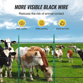 VEVOR black braided rope provides high visibility to animals and handlers