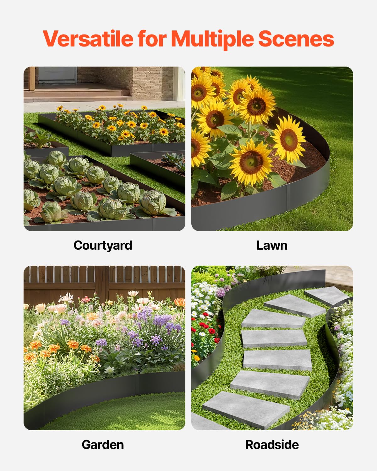 VEVOR border used to define flower beds and lawn edges
