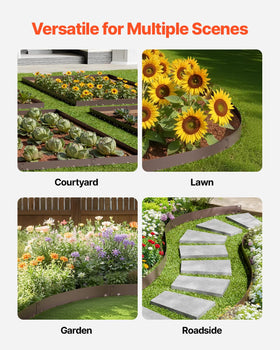  edging used to define borders along garden pathways and lawns