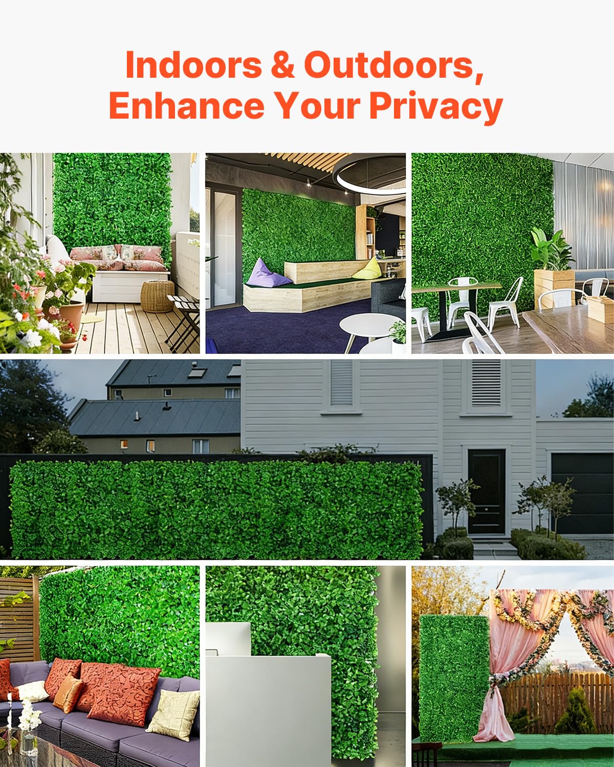 VEVOR dense-turf look panels create a forest-like vibe without natural maintenance