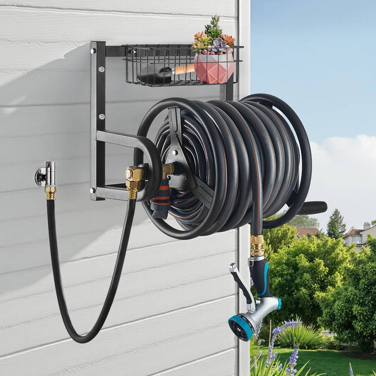 Brass inlet and outlet fittings ensure smooth flow