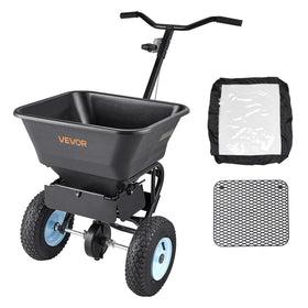 VEVOR spreader uses a sealed gearbox for smooth, low-maintenance operation