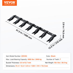 VEVOR bucket tooth bar versatile for urban construction and mining tasks