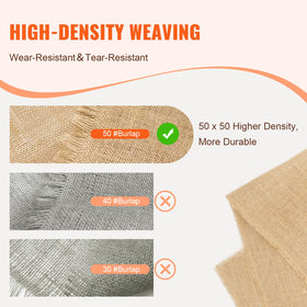 VEVOR burlap garden fabric weed barrier promotes breathable plant health