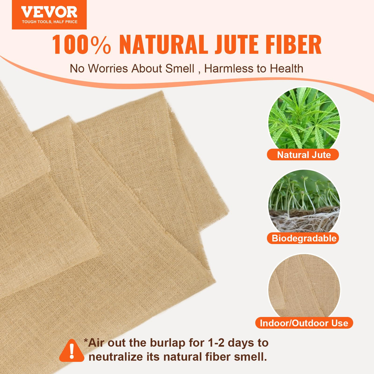 VEVOR burlap tree wrap on trunk supports winter protection