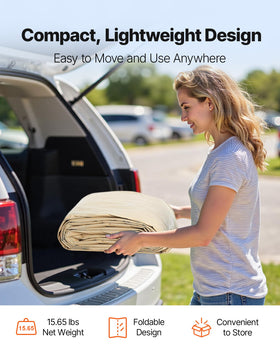 VEVOR canopy is easy to install with no tools required for one-person setup.