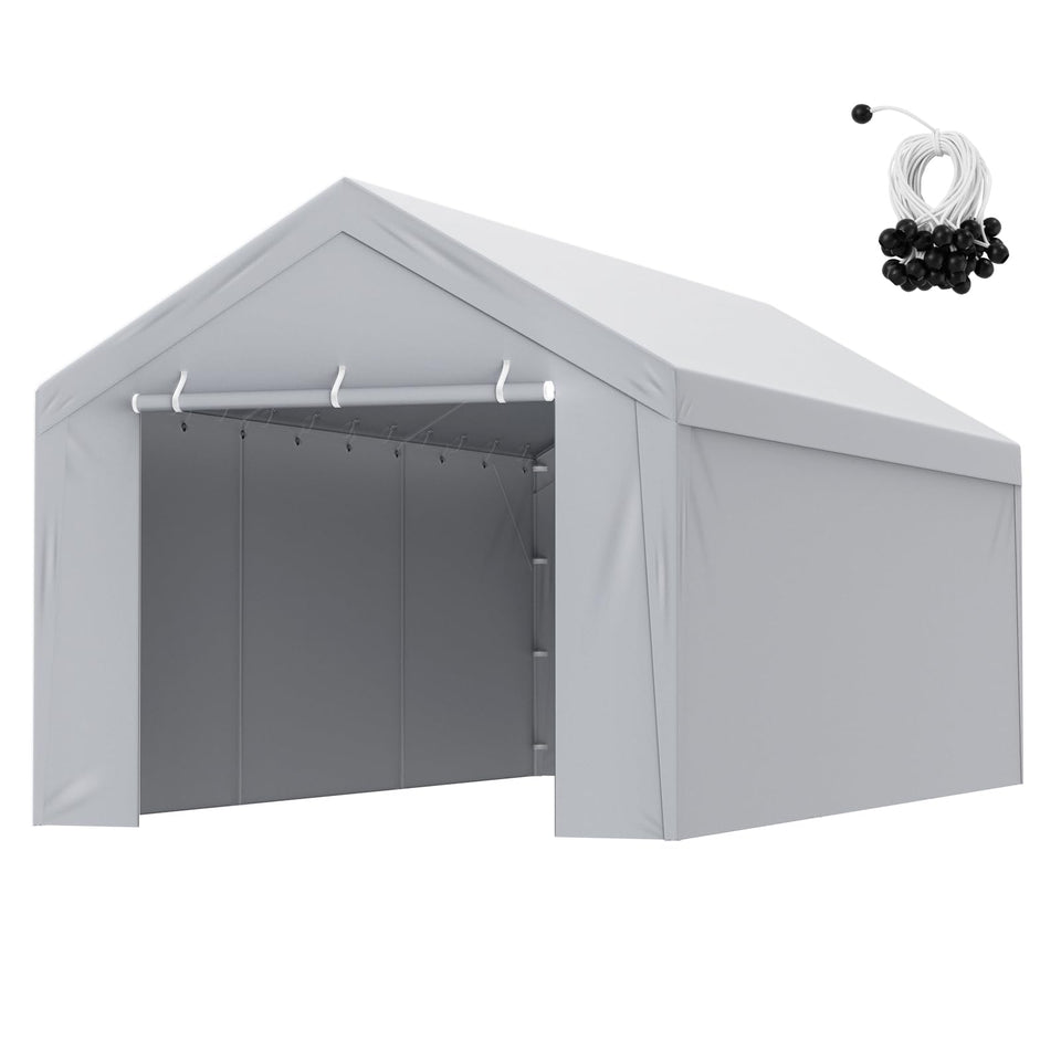 VEVOR carport cover top 12x20 protects gear with durable weatherproof fabric