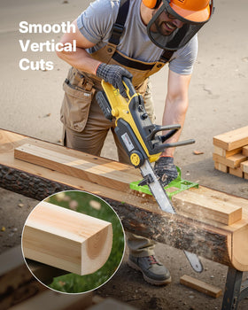VEVOR Chainsaw Mill cast-iron construction ensures durability in tough jobs
