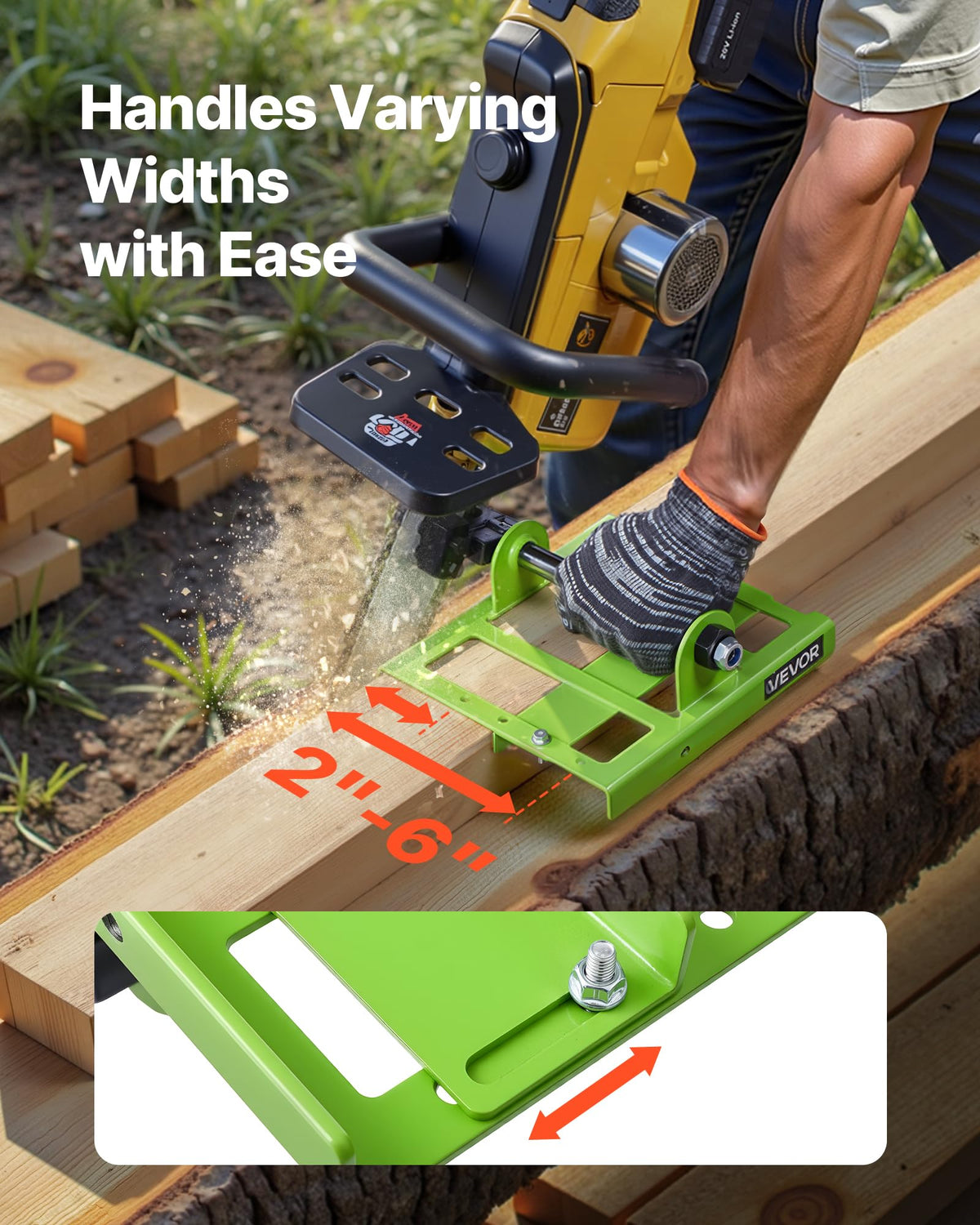 VEVOR Chainsaw Mill vertical cutting guide for stable milling