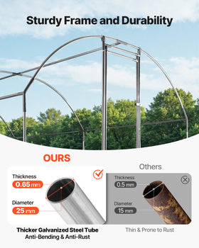 VEVOR outdoor tarp cover keeps poultry dry and protected from rain.