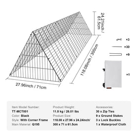 VEVOR durable steel construction resists rust and keeps the run sturdy.