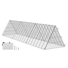 VEVOR chicken tunnel yard enclosure offers spacious outdoor play for poultry with added predator protection.