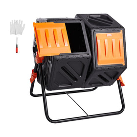 VEVOR 37-gallon dual-chamber compost bin ready for continuous kitchen and yard waste composting