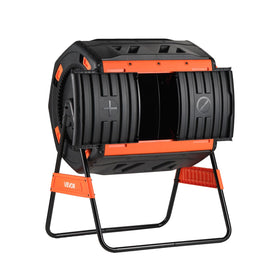 VEVOR compost tumbler all-season construction suits garden, yard, and patio environments.
